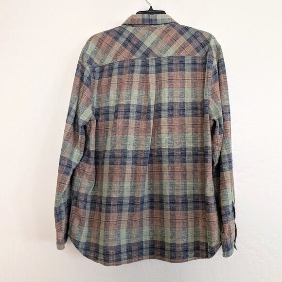 CARBON 2 COBALT Shirt Men's L Multicolor Plaid Casual Pocket Button Long Sleeve - Picture 3 of 13
